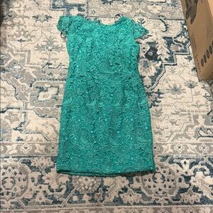 Vince Camuto Teal Lace Mini Dress